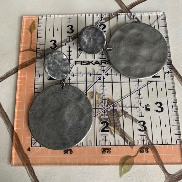 Chico's Silver Disk Earrings - Picture 3 of 3